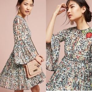 NWT Anthropologie "Libra" Embroidered Tunic Dress